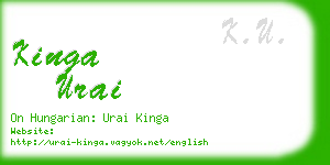 kinga urai business card